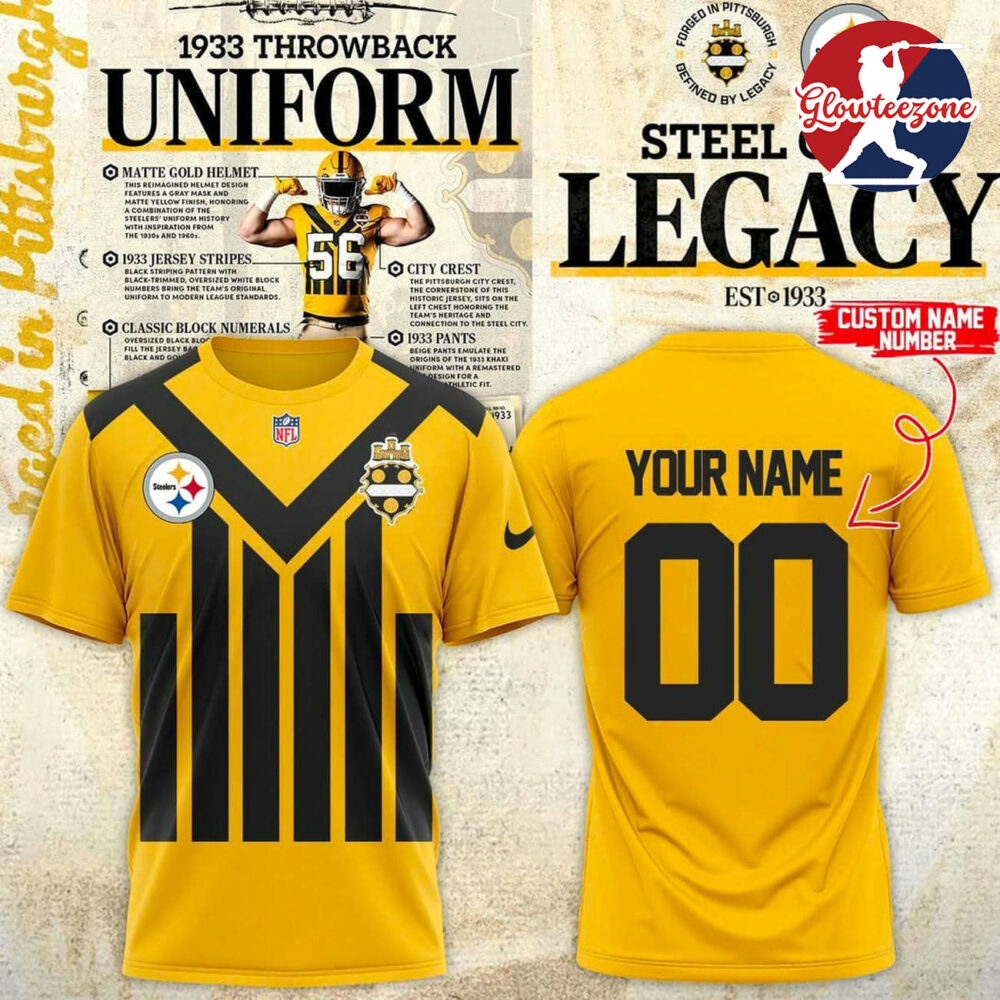 Pittsburgh Steelers Throwback Uniforms Special Edition Shirt Custom Name Number