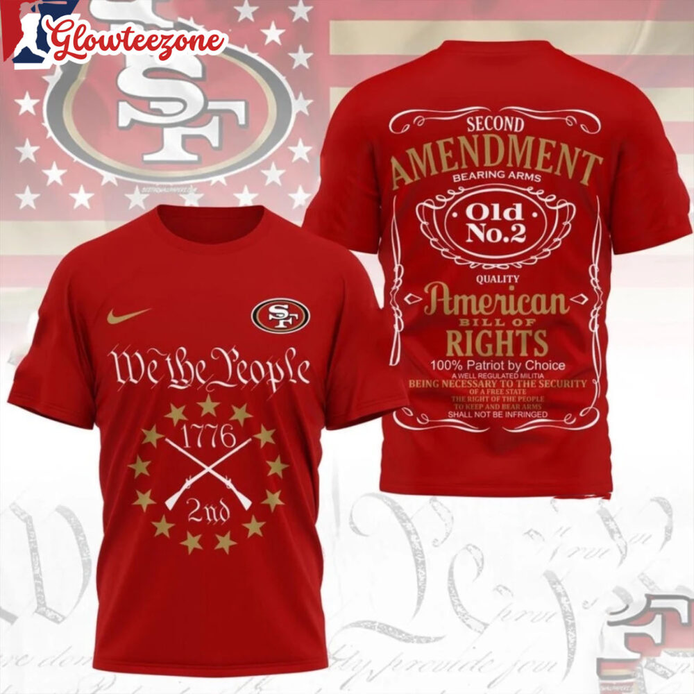 San Francisco 49ers NFL We The People 1779 2nd Second Amendment Logo All Over Print Shirt