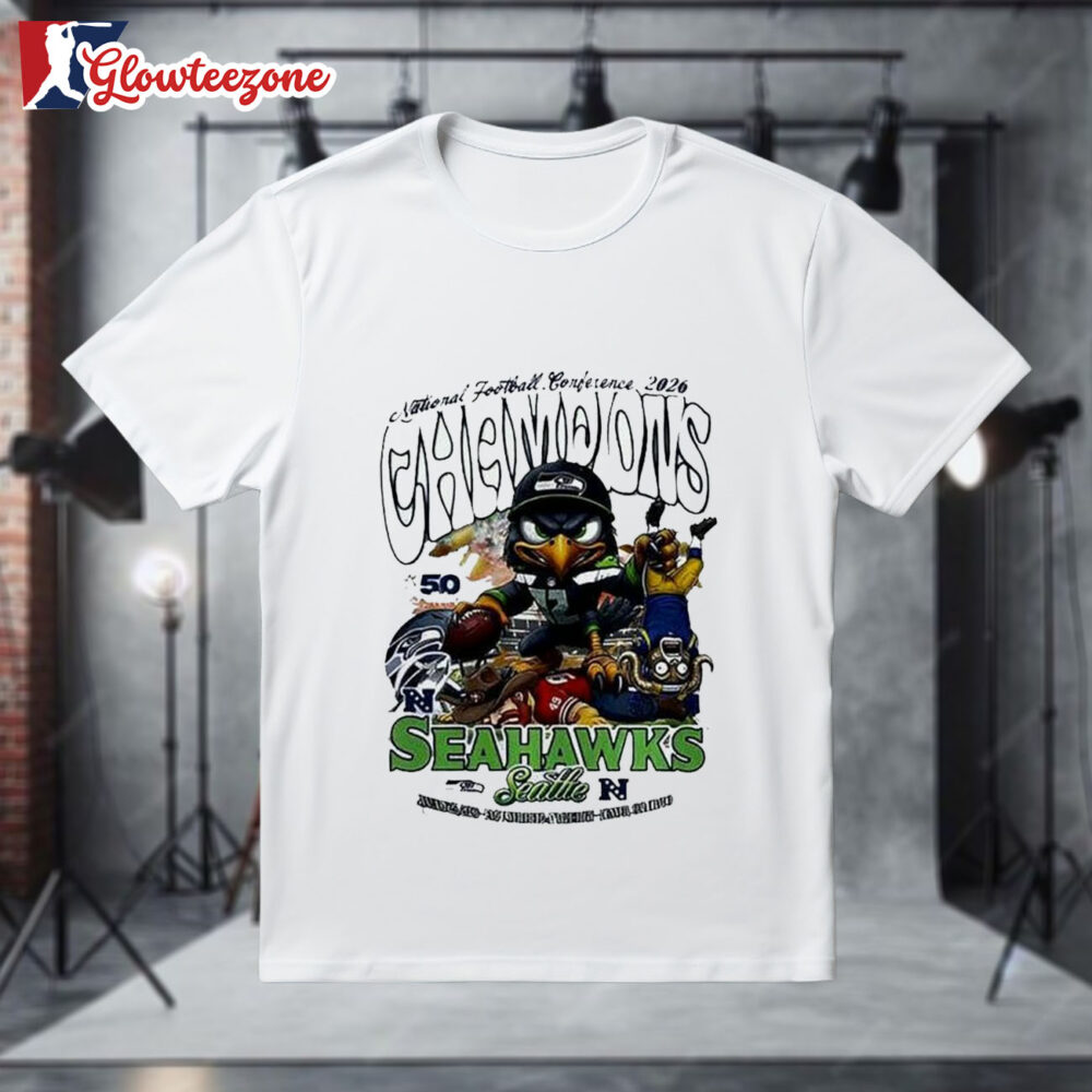 Seattle Seahawks 2026 NFC Champions Angry Bird Mascot Shirt 1