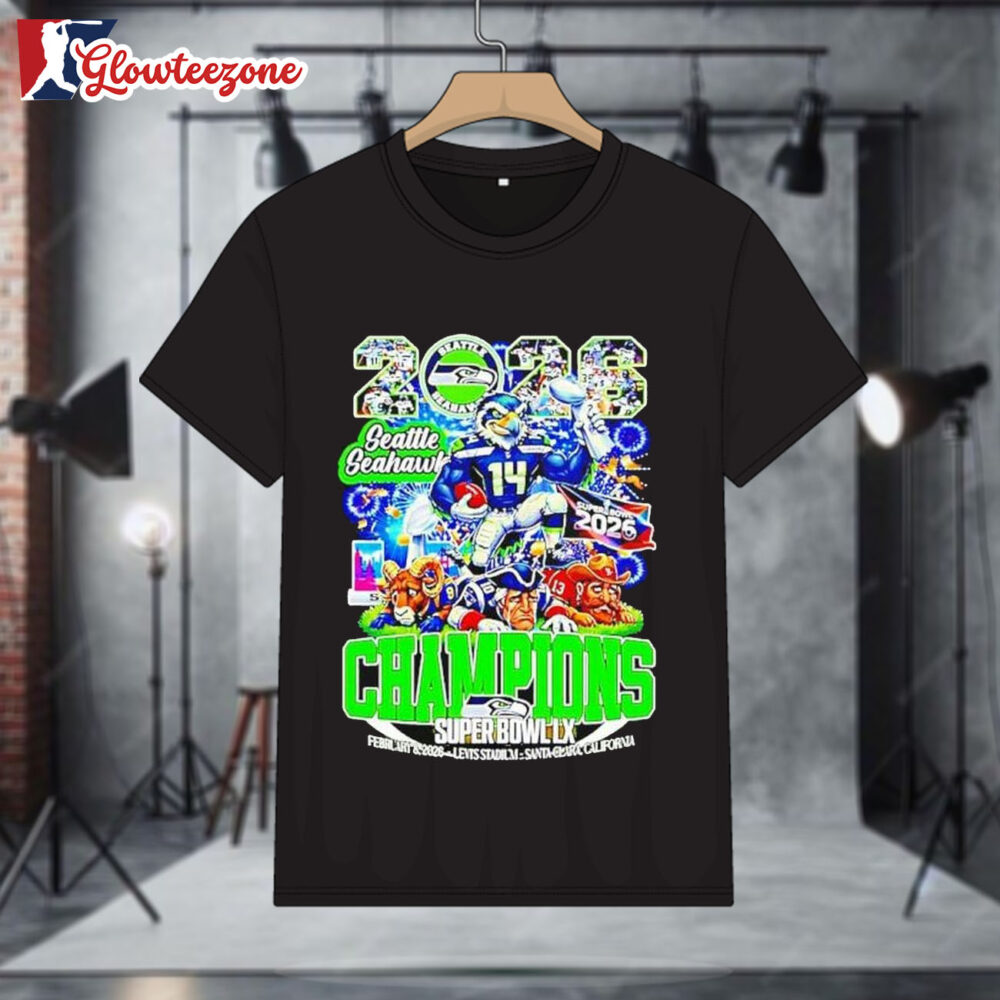 Seattle Seahawks 2026 Super Bowl LX Champions Mascot Shirt 1