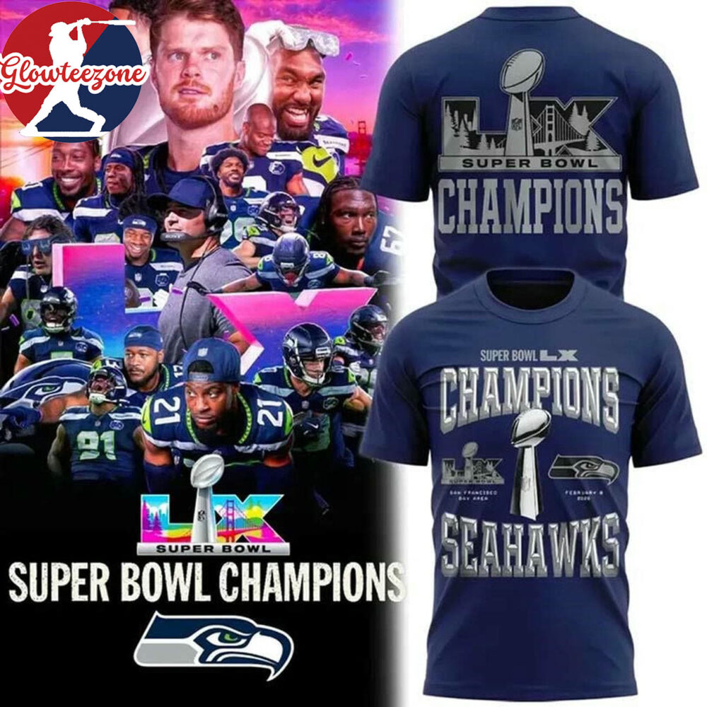 Seattle Seahawks 2026 Super Bowl LX Champions Two Sided Shirt