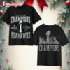 Seattle Seahawks Black Superbowl LX Champions Locker Room Trophy Two Sided Shirt