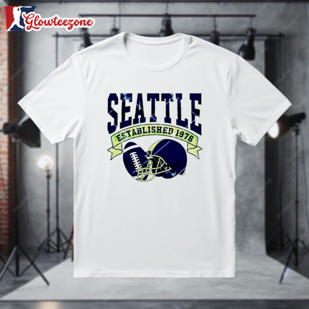 Seattle Seahawks Established 1976 T shirt 1