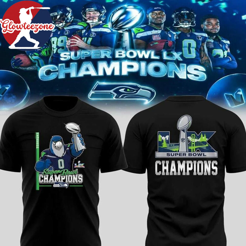 Seattle Seahawks Super Bowl Champions 2025 Blitz The Hawks Two Sided Shirt