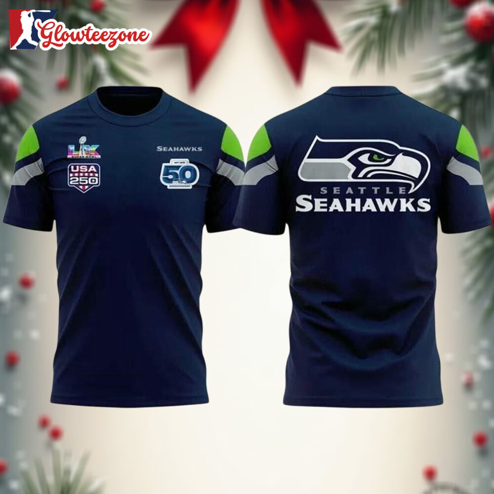 Seattle Seahawks Super Bowl LX 2026 Two Sided Shirt