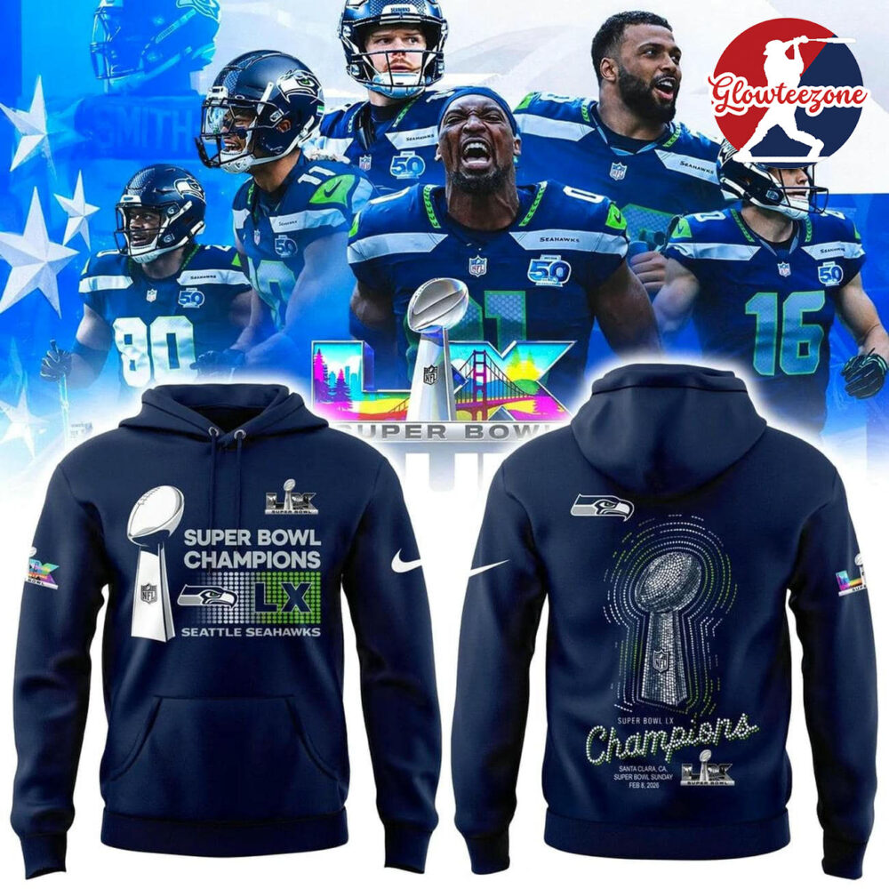Seattle Seahawks Super Bowl LX Champions 2026 For Fan 3D T Shirt Sweatshirt Hoodie