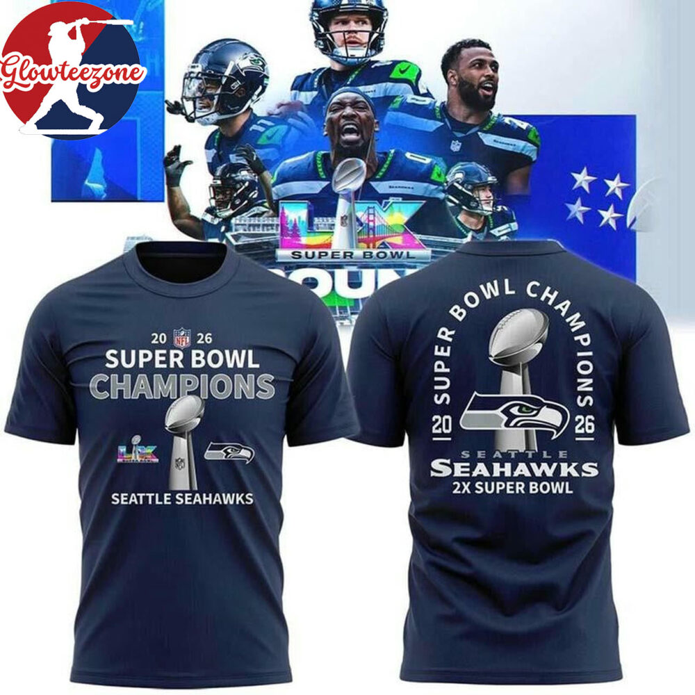 Seattle Seahawks Super Bowl LX Champions Mission Completed Two Sided Shirt