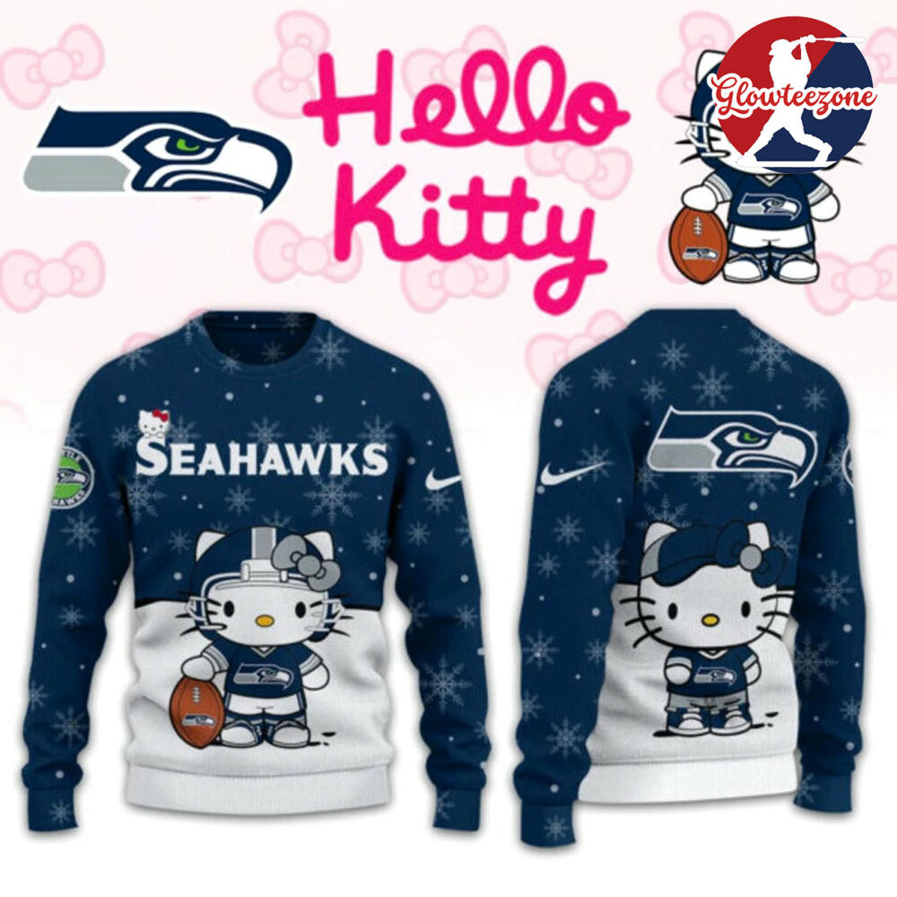 Seattle Seahawks X Hello Kitty Edition Ugly Sweater