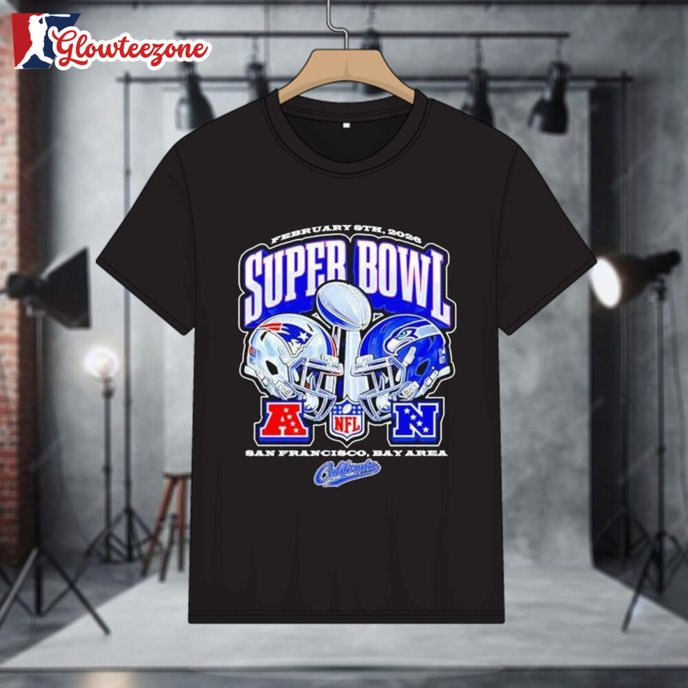 Super Bowl LX New England Patriots Vs Seattle Seahawks AFC Vs NFC Shirt 1