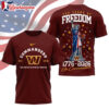 Washington Commanders NFL 250 Years of American Freedom Logo 3D T Shirt Sweatshirt Hoodie